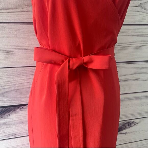 Everlane Orange Midi Length Wrap Dress - Picture 4 of 11